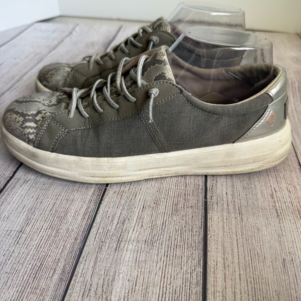 Hey Dude Silver Python Slip On Shoes 9 - image 3